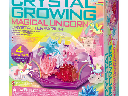 4M Kristallide kasvatamise komplekt Maagiline ükssarvik kristall-terraaariumis