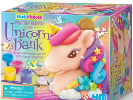 4M KidzMaker Värvi enda mini särav ükssarviku hoiupank