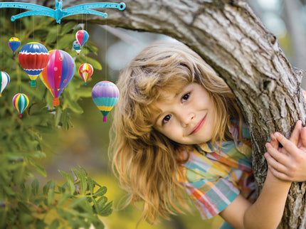 4M KidzMaker DIY komplekt Värvi ise kuumaõhupallide karusell