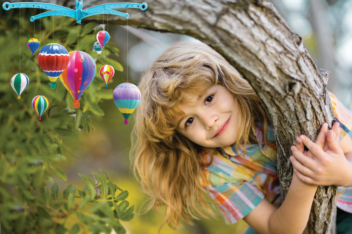 4M KidzMaker DIY komplekt Värvi ise kuumaõhupallide karusell