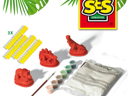SES  Kipsi valamise komplekt Dinosaurused