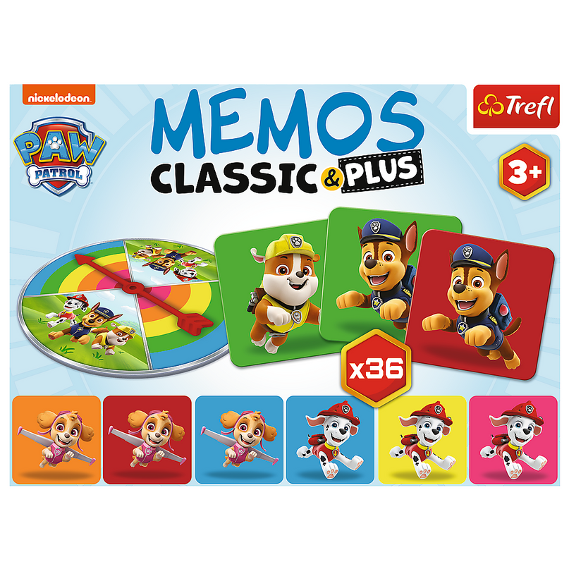 TREFL PAW PATROL Memo klassikaline Plus Käpapatrull