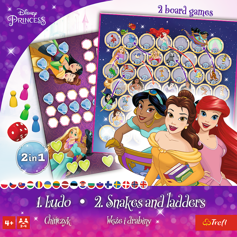 TREFL DISNEY PRINCESS lauamäng 2 in 1 Printsessid