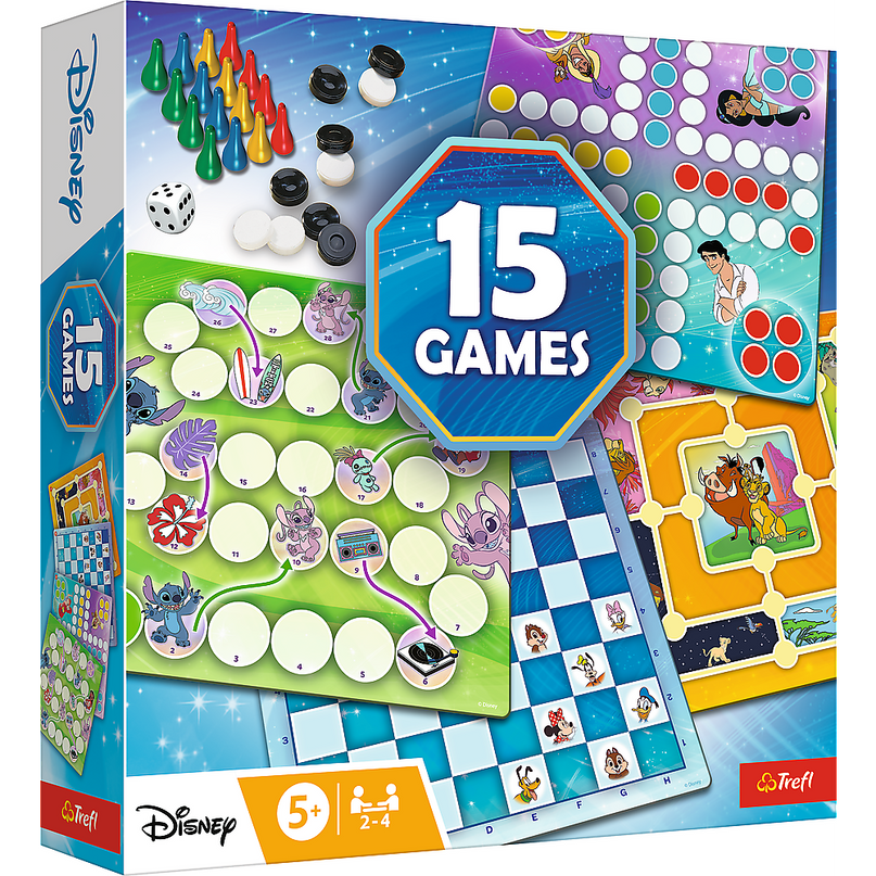 TREFL DISNEY lauamängude komplekt 15-ühes