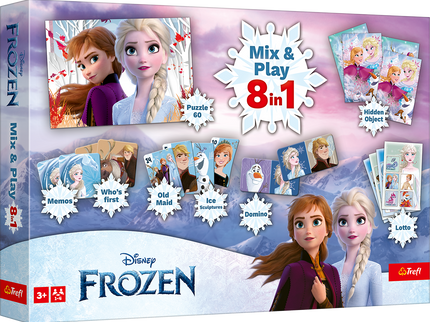 TREFL FROZEN lauamängude komplekt 8in1 Mix&amp;play