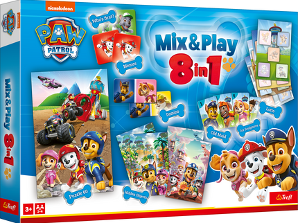 TREFL PAW PATROL lauamängude komplekt 8in1 Mix&amp;play Käpapatrull