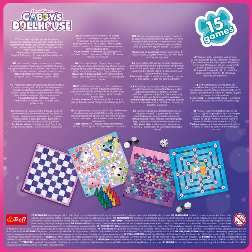 TREFL GABBY´S DOLLHOUSE lauamängude komplekt 15-ühes