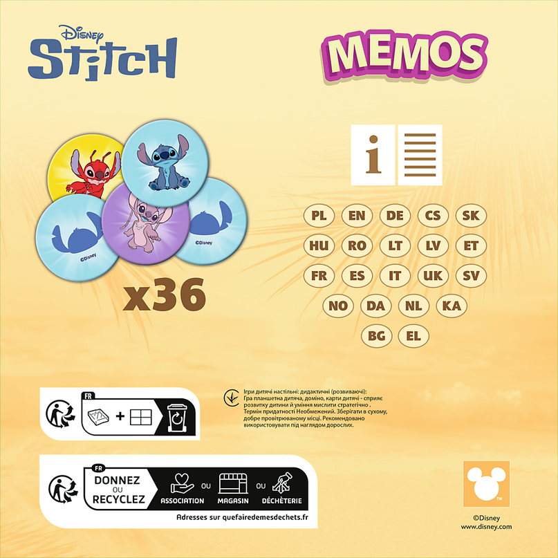 TREFL DISNEY STITCH Memo 36 Lilo & Stitch