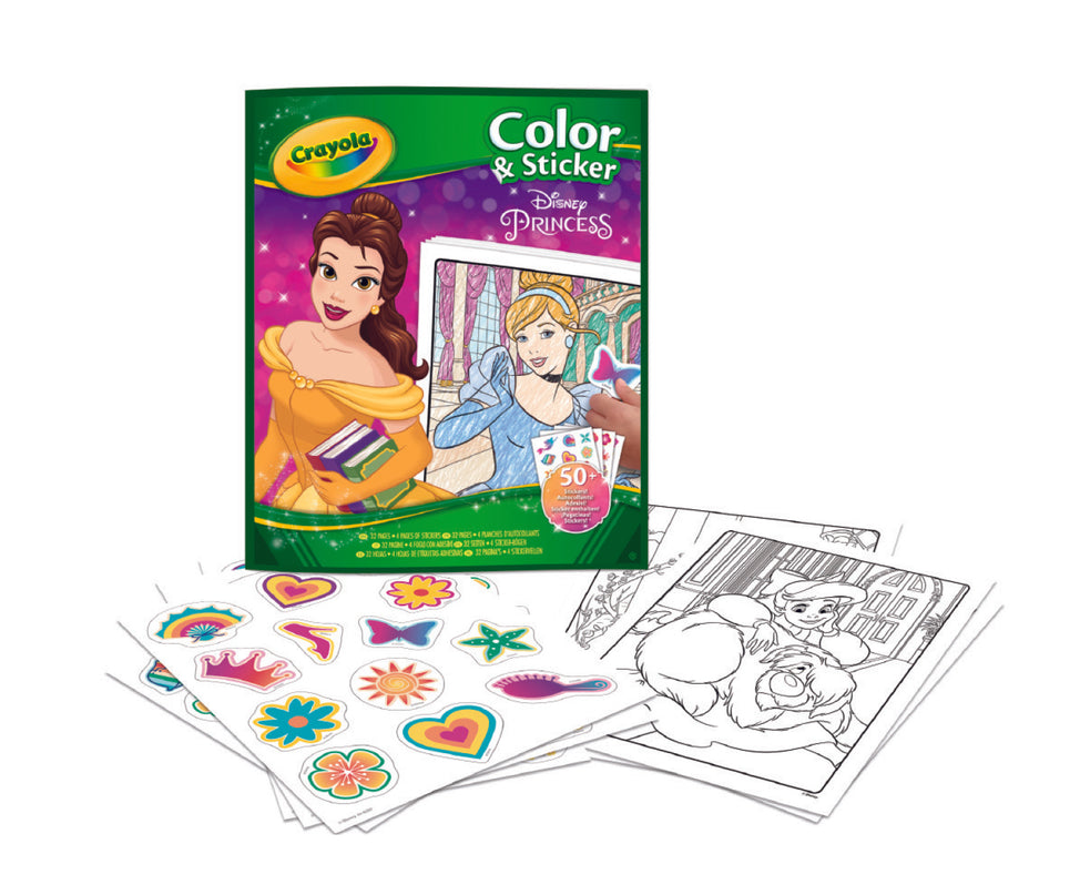 CRAYOLA Värvi- ja kleebisteraamat Printsessid