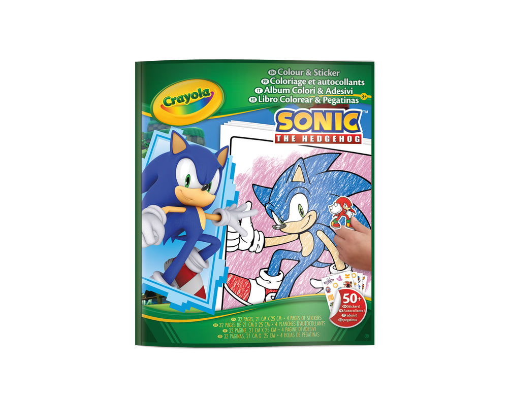 CRAYOLA SONIC Värvimis- ja kleepimisraamat