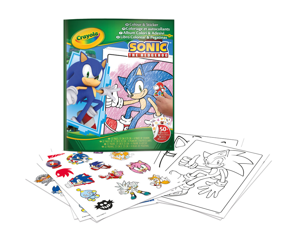 CRAYOLA SONIC Värvimis- ja kleepimisraamat