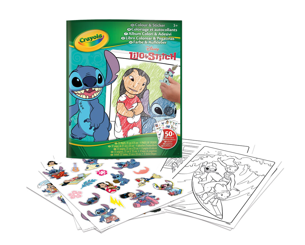 CRAYOLA Lilo&amp;Stitch Värvimis- ja kleepimisraamat