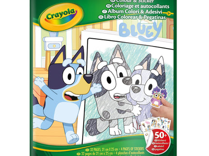 CRAYOLA BLUEY Värvimis- ja kleepimisraamat
