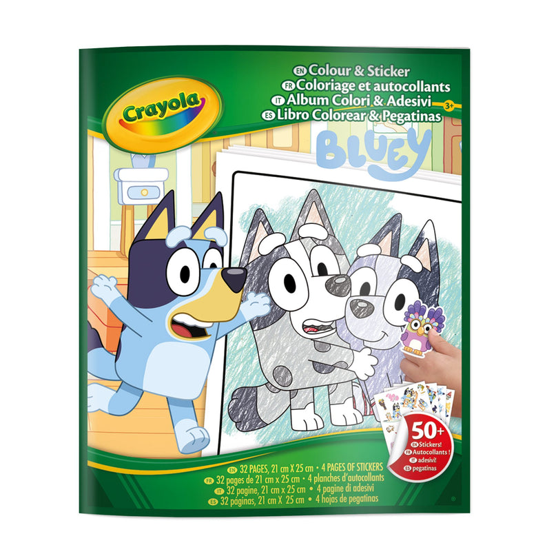 CRAYOLA BLUEY Värvimis- ja kleepimisraamat