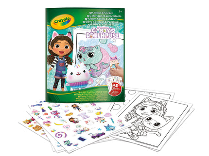 CRAYOLA GABBY´S DOLLHOUSE Värvimis- ja kleepimisraamat