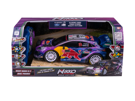 NIKKO raadioteel juhitav auto Night Mode - M-Sport Ford Puma Hybrid Rally1 #19 Loeb, skaala 1:18