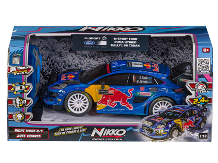 NIKKO raadioteel juhitav auto Night Mode - 2023 M-Sport Ford Puma Hybrid Rally1 #8 Tanak, skaala 1:18