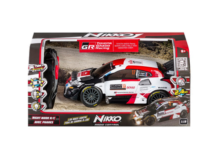 NIKKO raadioteel juhitav auto Night Mode - Toyota Gazoo Racing - Ogier, skaala 1:18