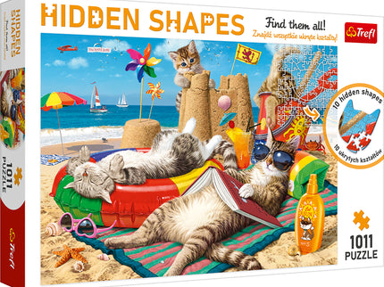 TREFL HIDDEN SHAPES Pusle Kasside puhkus, 1000 osa