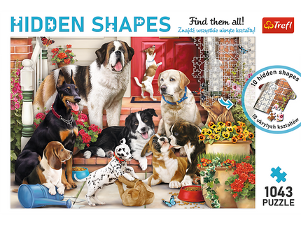 TREFL HIDDEN SHAPES Pusle Koerad, 1000 osa