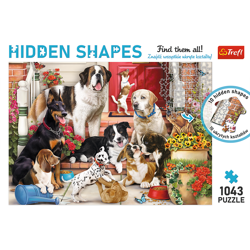 TREFL HIDDEN SHAPES Pusle Koerad, 1000 osa
