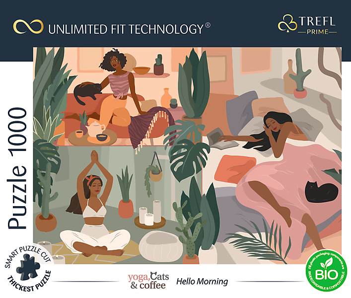 TREFL Prime pusle Jooga Cats Coffee Tere hommikust, 1000 osa
