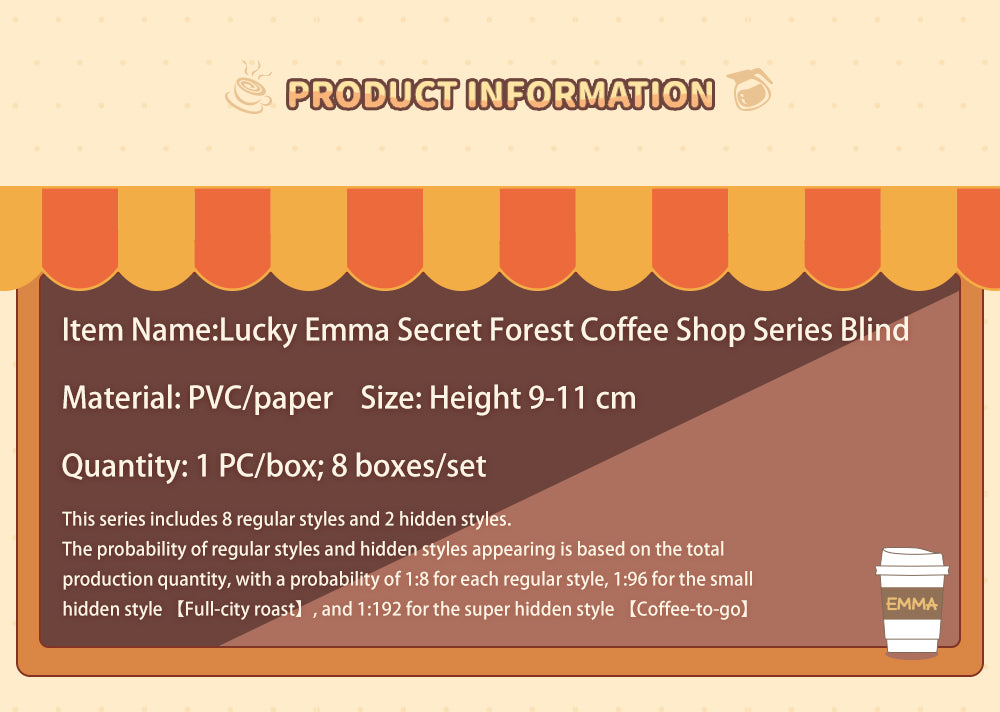 LUCKY EMMA figuuri pimepakk -Secret Forest Coffee shop Series