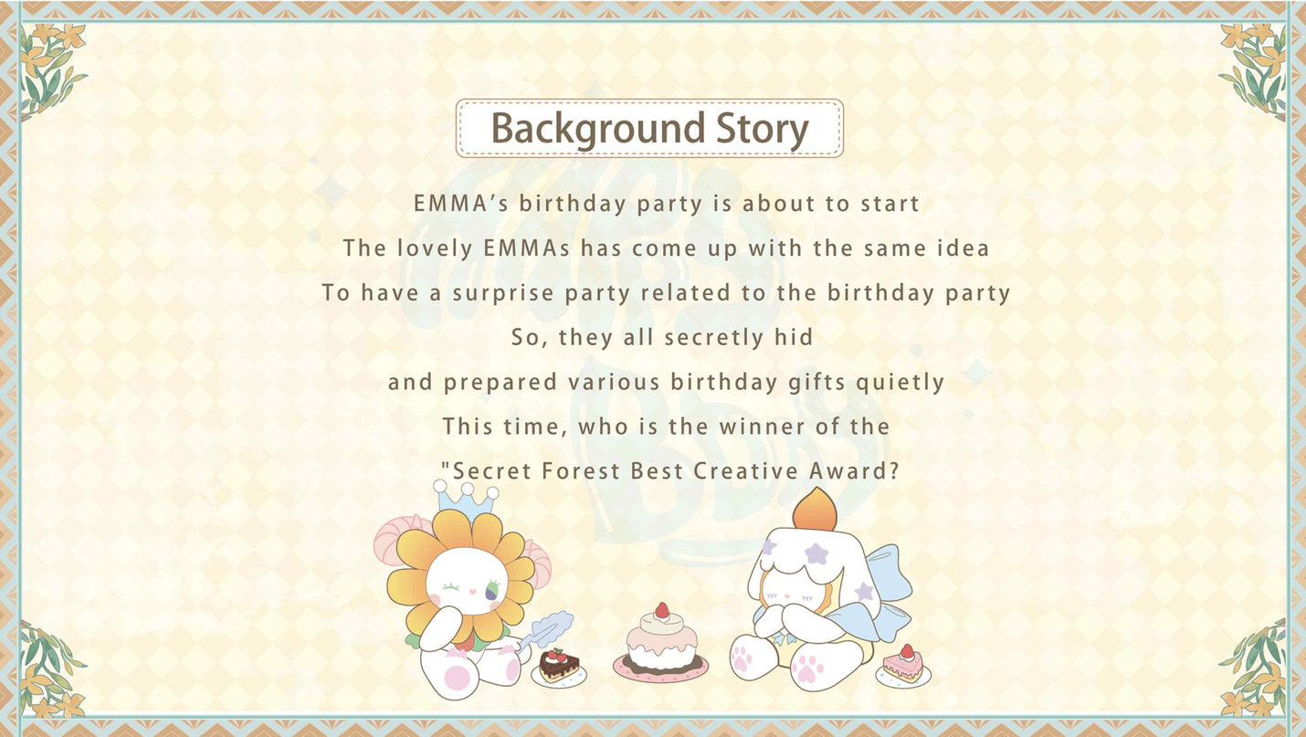 LUCKY EMMA figuuri pimepakk - Secret Forest Birthday Party Series