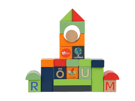 bo. puidust klotsid Tähestik ja Sõnad (eesti keeles)