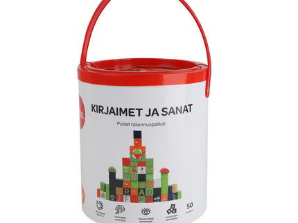 bo. puidust klotsid „Tähestik ja sõnad” FIN