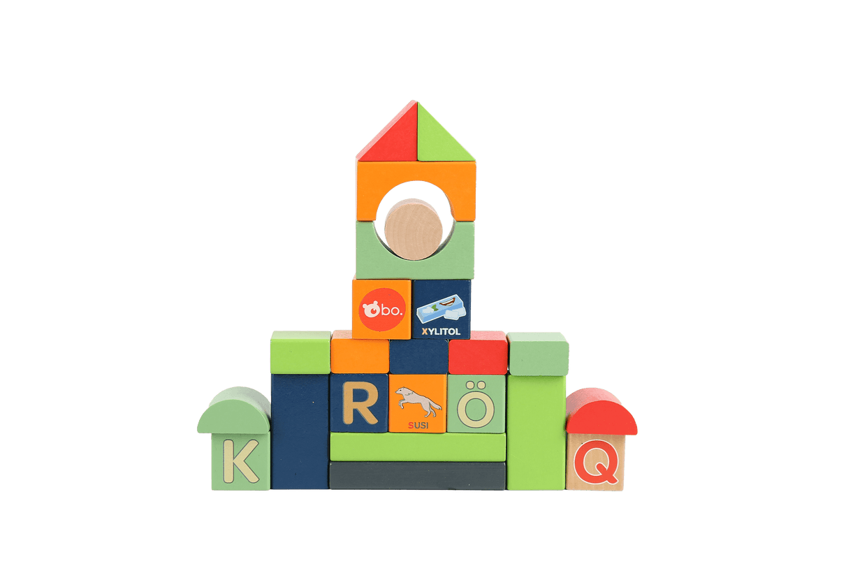 bo. puidust klotsid „Tähestik ja sõnad” FIN