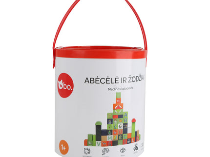 bo. puidust klotsid „Tähestik ja sõnad” LIT