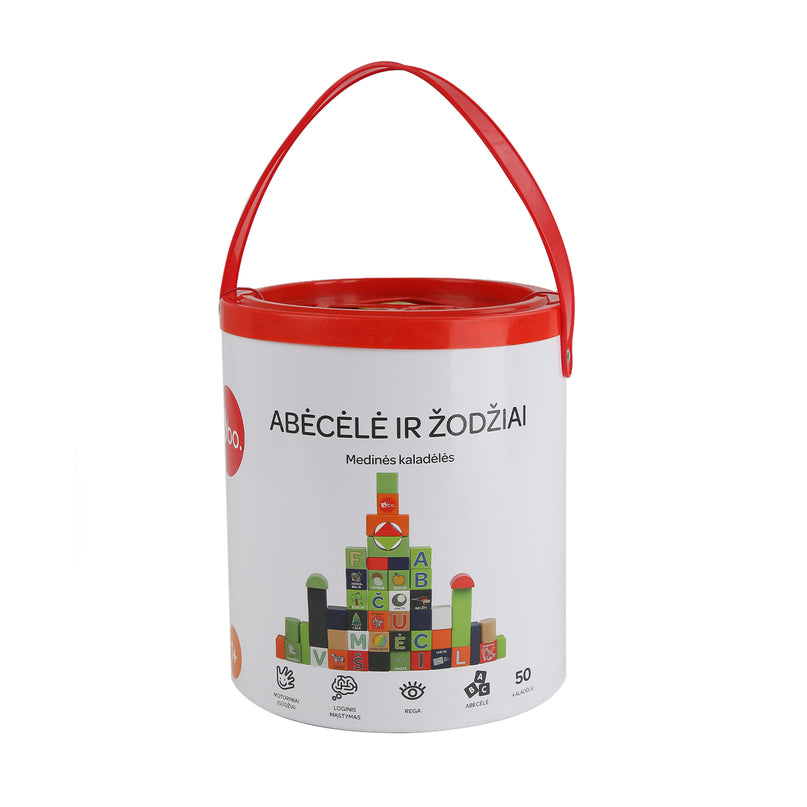 bo. puidust klotsid „Tähestik ja sõnad” LIT