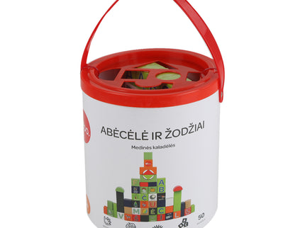 bo. puidust klotsid „Tähestik ja sõnad” LIT