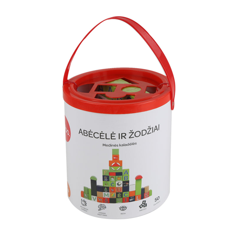 bo. puidust klotsid „Tähestik ja sõnad” LIT