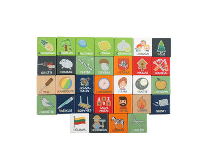 bo. puidust klotsid „Tähestik ja sõnad” LIT