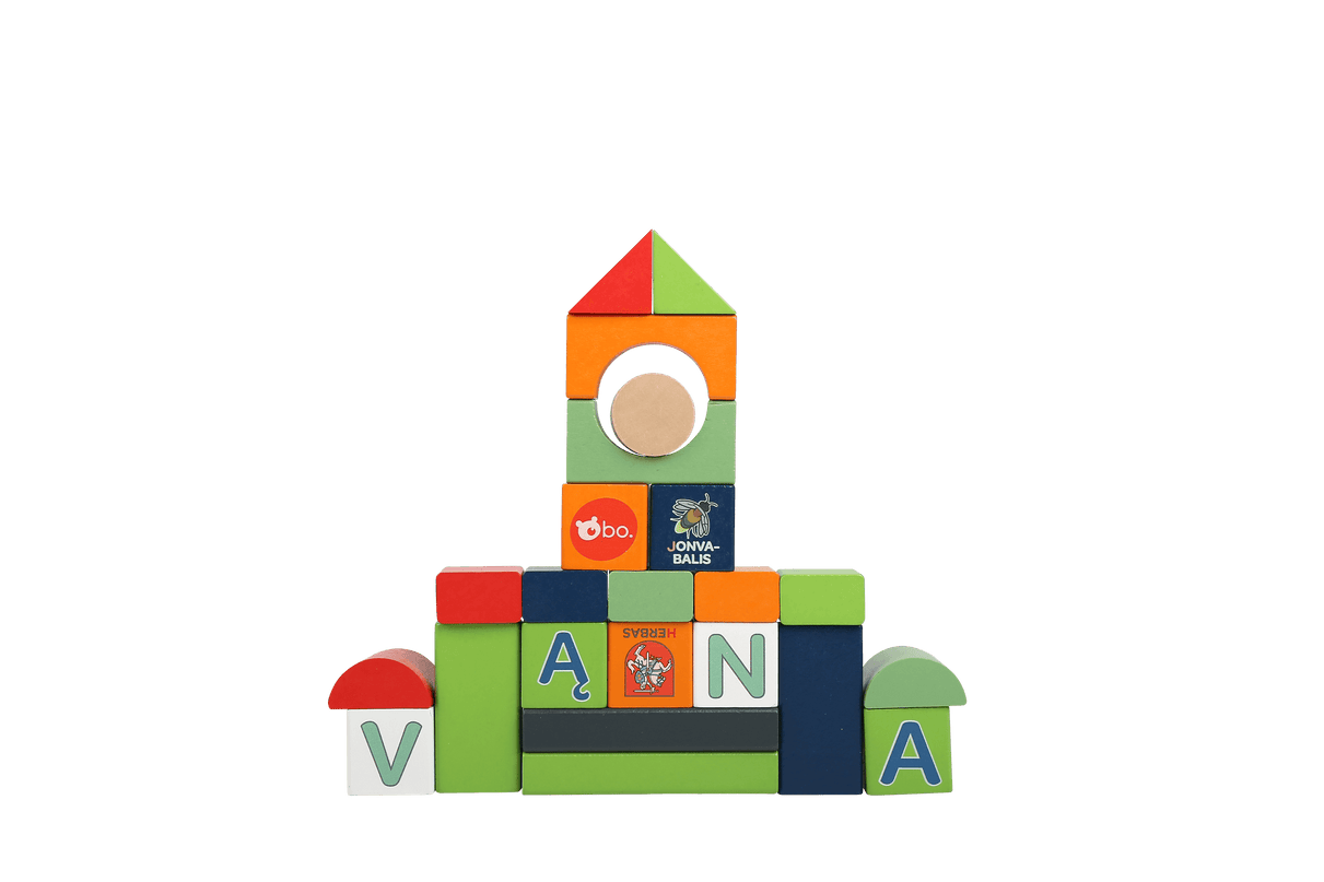 bo. puidust klotsid „Tähestik ja sõnad” LIT