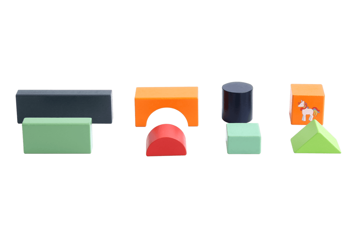 bo. puidust klotsid Numbrid ja Loomad