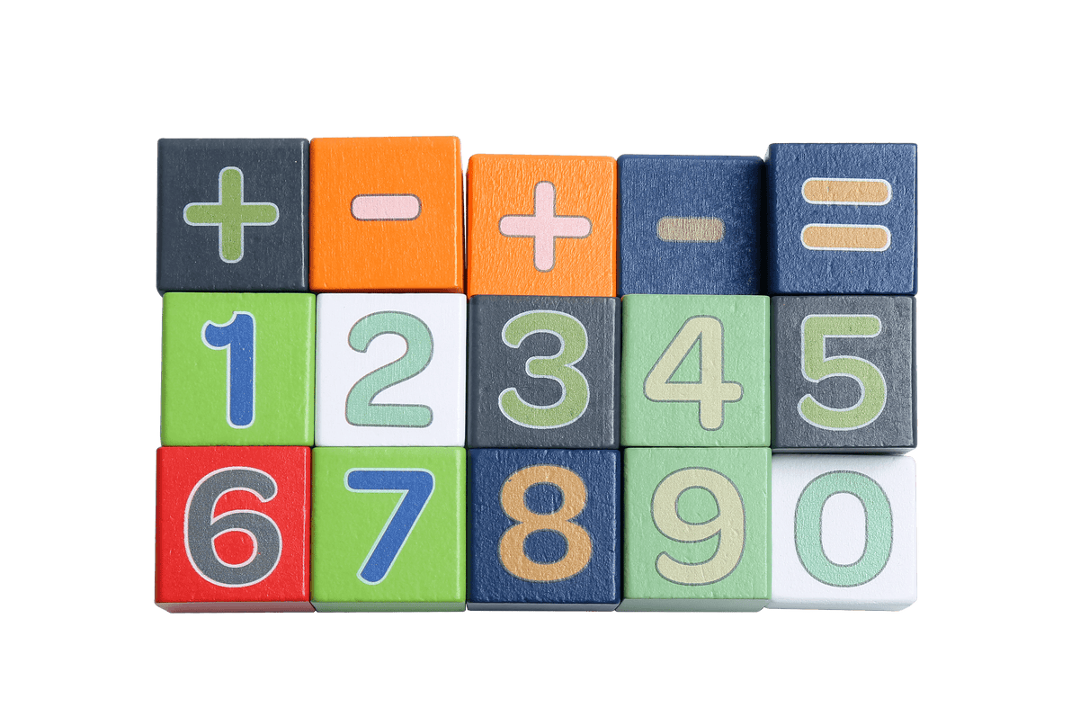 bo. puidust klotsid Numbrid ja Loomad