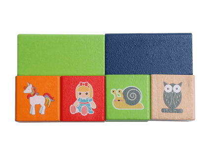 bo. puidust klotsid Numbrid ja Loomad