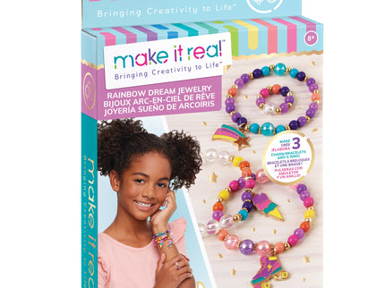 MAKE IT REAL Käsitöökomplekt Pärlitega käevõrud ja sõrmus - Vikerkaar