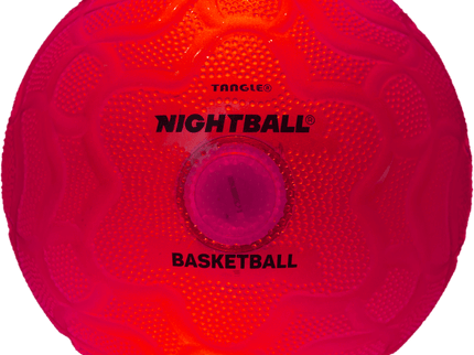 Tangle NightBall Valgustatud punane korvpall, 25 cm