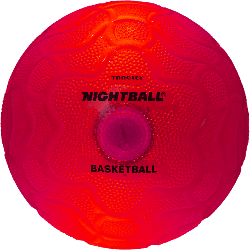 Tangle NightBall Valgustatud punane korvpall, 25 cm