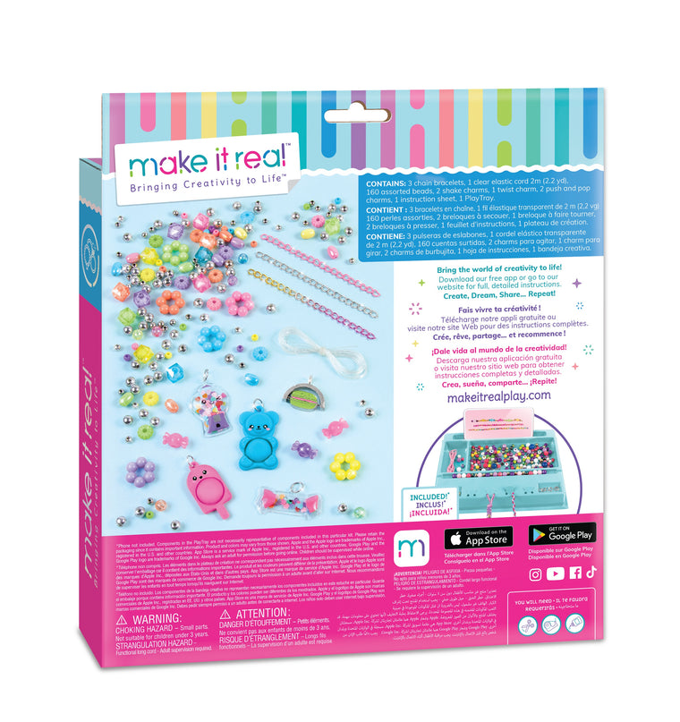 MAKE IT REAL Käevõrude valmistamise komplekt Pop! Raputage! Keerake!