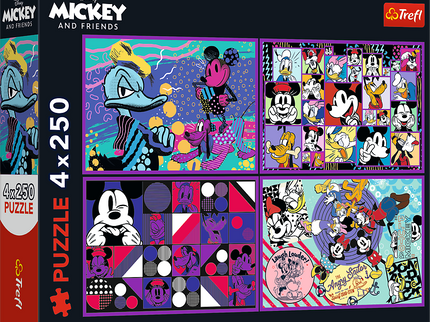 TREFL DISNEY MICKEY MOUSE Puslede komplekt, 4x250 osa