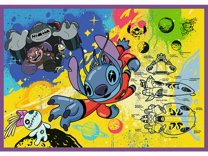 TREFL DISNEY STITCH Puslede komplekt, 4x250 osa