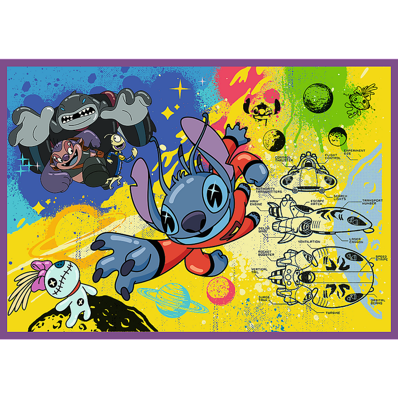 TREFL DISNEY STITCH Puslede komplekt, 4x250 osa
