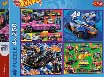 TREFL HOT WHEELS Puslede komplekt, 4x250 osa