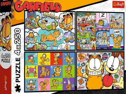 TREFL GARFIELD Puslede komplekt, 4x250 osa