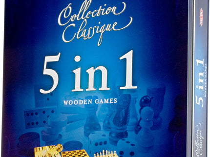 TACTIC Klassikaliste lauamängude komplekt "5 mängu ühes"